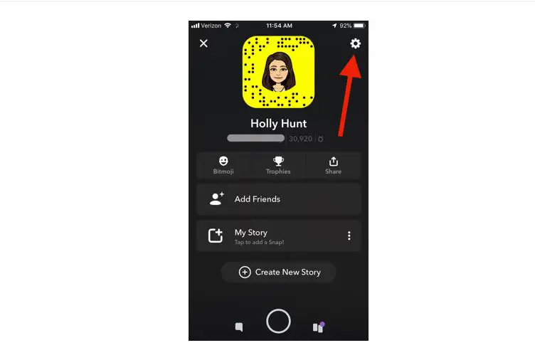 Snapchat setting